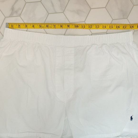 EUC Men's Polo Ralph Lauren 100% Cotton Classic Fit Boxer White Size XL - Picture 13 of 15